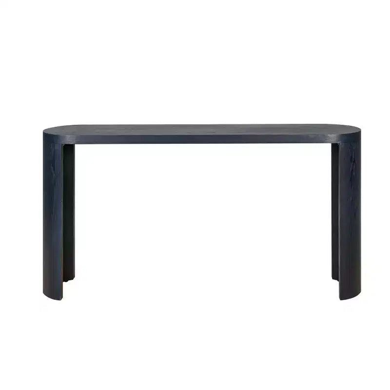 60 Modern Entryway Console Table, Thick Top Hallway Table with Reversible Curved Legs for Living Room or Foyer - Panipeachy
