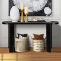 60 Modern Entryway Console Table, Thick Top Hallway Table with Reversible Curved Legs for Living Room or Foyer - Panipeachy
