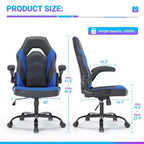 Silla ergonómica para juegos TUYOHW, silla de oficina con respaldo en forma de S con modo balancín y altura ajustable, espuma de alta resistencia