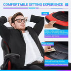 Silla ergonómica para juegos TUYOHW, silla de oficina con respaldo en forma de S con modo balancín y altura ajustable, espuma de alta resistencia