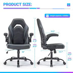 Silla ergonómica para juegos TUYOHW, silla de oficina con respaldo en forma de S con modo balancín y altura ajustable, espuma de alta resistencia