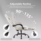 Silla giratoria de microfibra TUYOHW con ruedas, silla de oficina con reposacabezas extraíble y cojín lumbar, silla de juego para oficina