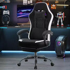 Silla giratoria de microfibra TUYOHW con ruedas, silla de oficina con reposacabezas extraíble y cojín lumbar, silla de juego para oficina