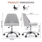 TUYOHW Silla giratoria entrecruzada con ruedas, silla de oficina con altura ajustable y soporte lumbar, silla de juego sin brazos para oficina