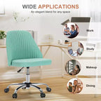 TUYOHW Silla giratoria entrecruzada con ruedas, silla de oficina con altura ajustable y soporte lumbar, silla de juego sin brazos para oficina