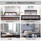 Costway Wood Bed Frame Wooden Slat Support Platform w/ Headboard Queen Size