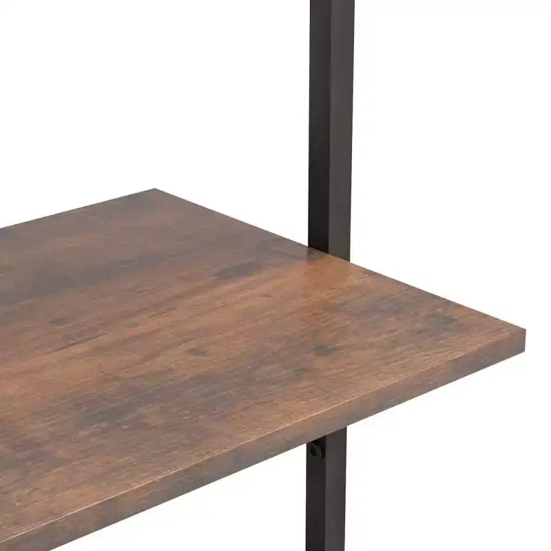vidaXL 5-Tier Leaning Shelf Storage Bookshelf Rack for Living Room