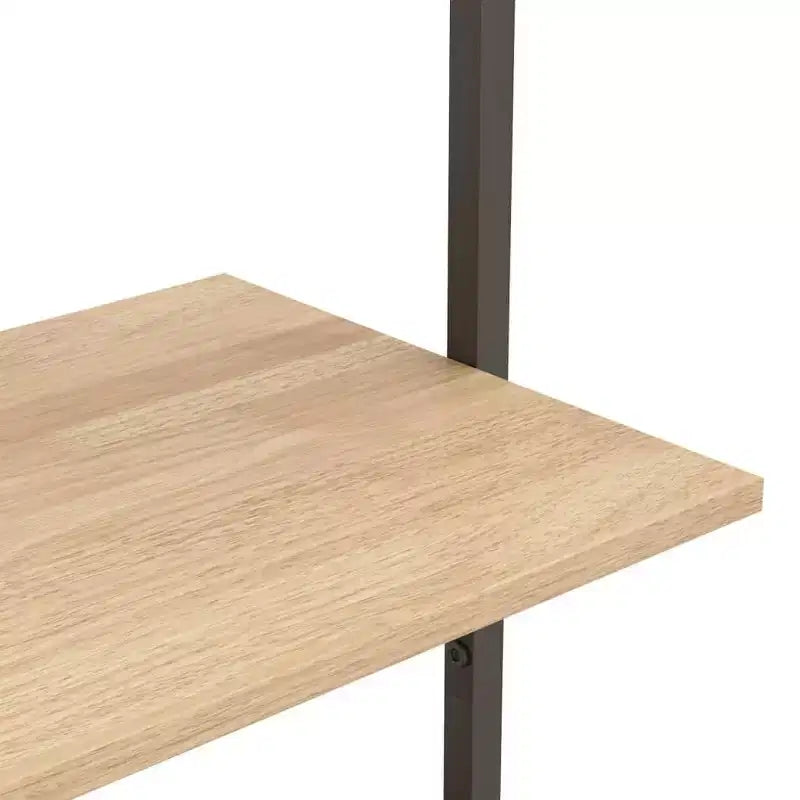 vidaXL 5-Tier Leaning Shelf Storage Bookshelf Rack for Living Room