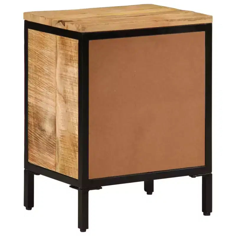 vidaXL Bed Cabinet 15.7x11.8x20.7 Solid Rough Mango Wood