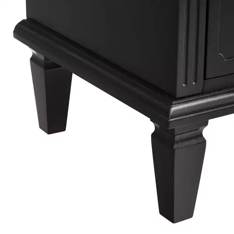 Modern End Table with Charging Station, Wooden Nightstand with Storage, Small Coffee Table, Sofa Side Table for Living Room Bedroom