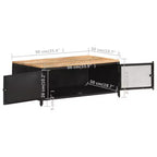vidaXL Coffee Table 35.4x19.7x14.6 Solid Rough Mango Wood