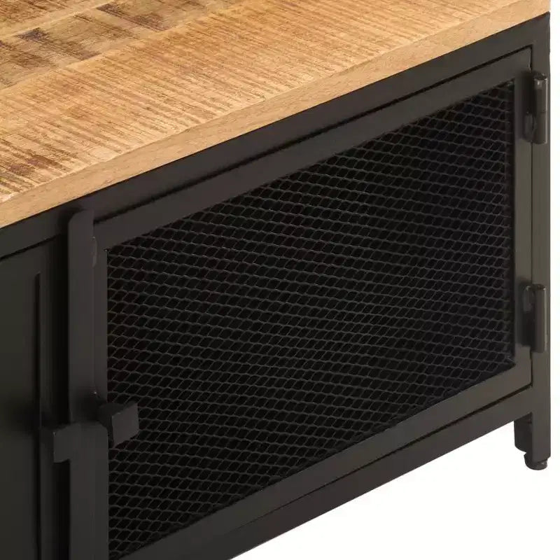 vidaXL Coffee Table 35.4x19.7x14.6 Solid Rough Mango Wood
