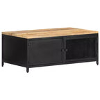 vidaXL Coffee Table 35.4x19.7x14.6 Solid Rough Mango Wood
