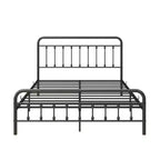 GDFStudio Bronte Modern Metal Platform Bed Frame with Headboard, Footboard and Under Bed Storage