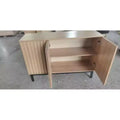 Particleboard Vertical Striped Side Cabinet