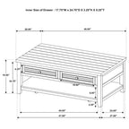 Coaster,Concord 2-drawer Rectangular Coffee Table Distressed Java