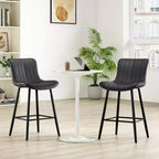 TUYOHW PU Leather Counter Height Bar Stools Set of 2,Swivel Bar Chairs with Ergonomic Seat,Dining Room Chairs for Kitchen Island,Office,Bar