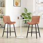 TUYOHW PU Leather Counter Height Bar Stools Set of 2,Swivel Bar Chairs with Ergonomic Seat,Dining Room Chairs for Kitchen Island,Office,Bar