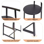 TUYOHW Counter Height Bar Stools Set of 3,Bar Chairs with Ergonomic Backrest & Steel Base,Armless Chairs for Kitchen Island,Home Bar,Dining Room