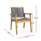 MAYEERTY 2-Piece Patio Dining Chairs with Ergonomic Design & Easy Assembly for Garden Balcony