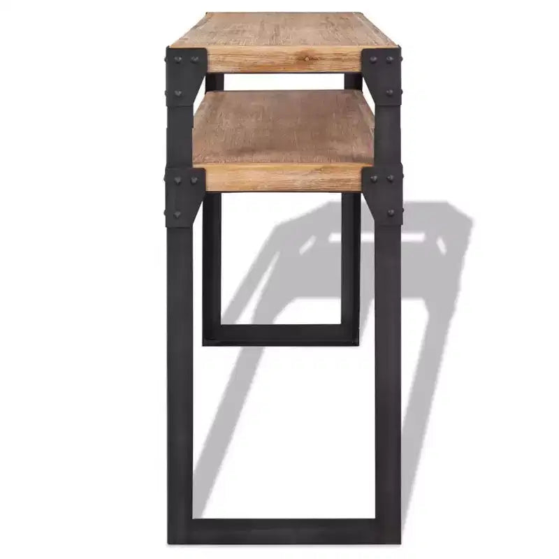 vidaXL Console Table Solid Acacia Wood 47.2x15.7x33.5