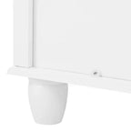 AEELLEEA Bedroom White Dresser 4 Drawers Spacious Storage Organizer Chest with Brushed Metal Handle for Living Room