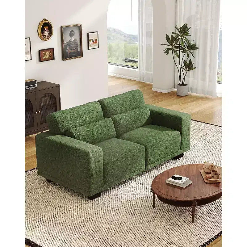 65 inch living room sofa, 2-seater sofa with wide armrests and deep seats, comfortable sofa, sofa with detachable and washable lid
