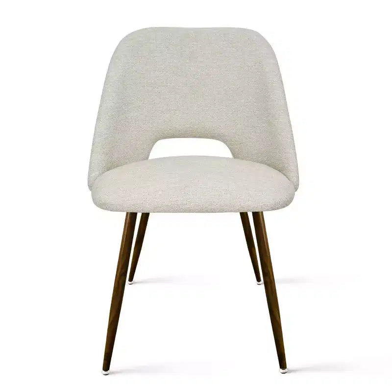 Panipeachy Dining Room Chairs Set of 8, Modern Upholstered Fabric Side Chair with Walnut Finish Metal Legs