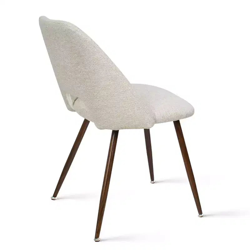 Panipeachy Dining Room Chairs Set of 8, Modern Upholstered Fabric Side Chair with Walnut Finish Metal Legs