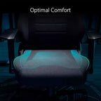 Silla gaming ASUS ROG Aethon Fabric Edition, cojín de asiento de doble densidad, reposabrazos 2D con acolchado suave, soporte lumbar integrado, estructura totalmente de acero