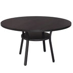 Round Dining Table for 4-6, 47 Kitchen Table w/Storage, Wooden Circle Dinner Table with Metal Legs, Modern Dining Room Tables for Kitchen