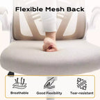 Silla de Oficina Ergonómica, Silla de Escritorio de Computadora de Respaldo Alto con Altura Ajustable y Apoyabrazos Abatibles, Silla de Juego Cómoda de Malla para Oficina en Casa