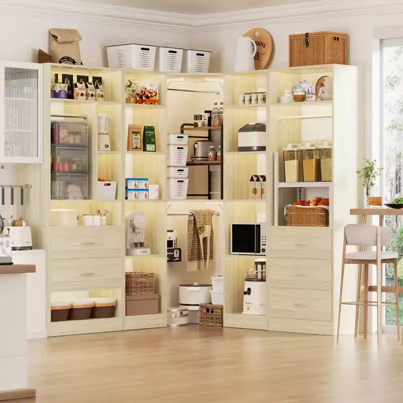 Besiost Freestanding Closet Organizer System with 5 Drawers & 12 Shelves
