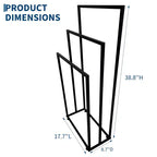 38 H Free Standing Towel Rack, 3 Tier Towel Drying Rack, Steel Blanket Drying and Display Rack for Bathroom Bedroom Hot Tub Gym Pool