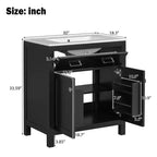 60 Bathroom Vanity Set with Double Sinks, Bathroom Vanity Sink Combo with Soft Close Doors and Drawer