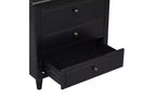 TUYOHW Smooth-Glide Storage Side Table, 3-Drawer Modern Nightstand with Rubber Wood Legs, Easy Assembly Side Table for Bedroom & Living Room