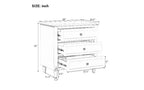 TUYOHW Smooth-Glide Storage Side Table, 3-Drawer Modern Nightstand with Rubber Wood Legs, Easy Assembly Side Table for Bedroom & Living Room
