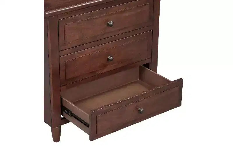 TUYOHW Smooth-Glide Storage Side Table, 3-Drawer Modern Nightstand with Rubber Wood Legs, Easy Assembly Side Table for Bedroom & Living Room