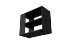 TUYOHW Melamine Side Table with Open Storage Shelves, Scratch-Resistant Small Table, End Table for Living Room, Bedroom Nightstand