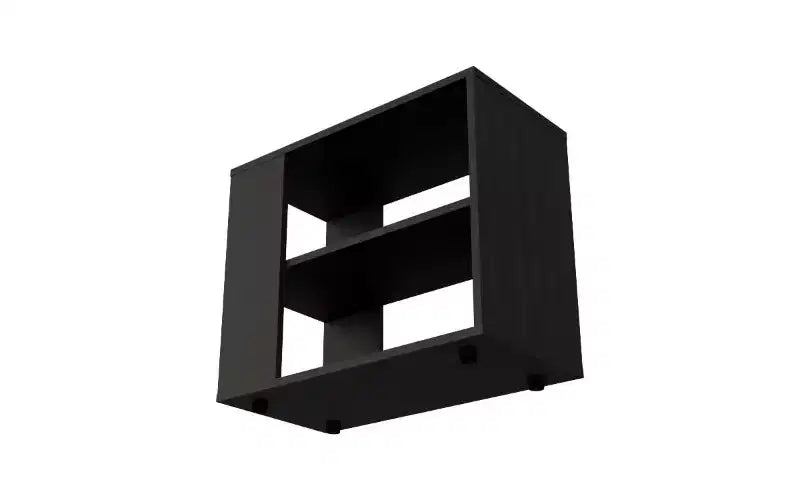TUYOHW Melamine Side Table with Open Storage Shelves, Scratch-Resistant Small Table, End Table for Living Room, Bedroom Nightstand