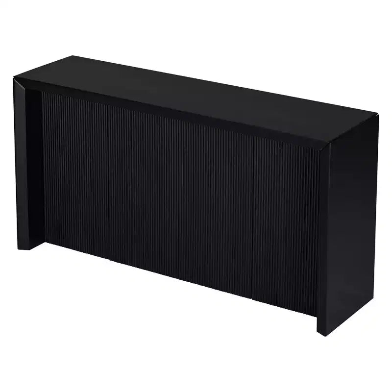 Okak Simple Rectangular Console Table with Wavy Design Base,Modern Woood Entryway Table for Living Room,Hallway,Foyer
