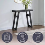 Alaterre Furniture Lawas Solid Wood Console Table - 36 Inch Modern Farmhouse Small Entryway Table