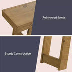 Alaterre Furniture Lawas Solid Wood Console Table - 36 Inch Modern Farmhouse Small Entryway Table