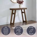 Alaterre Furniture Lawas Solid Wood Console Table - 36 Inch Modern Farmhouse Small Entryway Table