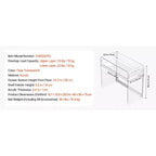 VEVOR Acrylic Table, 2 Tiers Clear End Table with Storage Shelf, Modern Rectangle Acrylic Side Desk,Thick Desk Nightstand,15.7 x 33.5 x 29.5 in,Clear