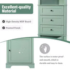 GDFStudio Dave Modern Wood Triangle Bathroom Storage Cabinet with 3 Drawers and Adjustable Shelves