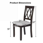 MAYEERTY Dining Room Chairs Set of 2, Upholstered Fabric, Solid Wood Legs