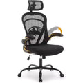 Silla de oficina ergonómica, silla de escritorio para ordenador cómoda con reposabrazos abatibles, sillas de juego cómodas con soporte lumbar para dormitorio, estudio, estudiantes, asiento ancho