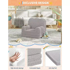 2-in-1 Kids Sofa Comfortable sofa Longue Chair Soft Foam sofa Gift for Children and Girls