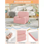2-in-1 Kids Sofa Comfortable sofa Longue Chair Soft Foam sofa Gift for Children and Girls